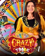 Crazy Time live game no 96b cassino com entretenimento ao vivo para jogadores do Brasil